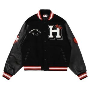NWT Limited Edition Hypland x Hello Kitty Apples Black Varsity Jacket. SOLD OUT.
